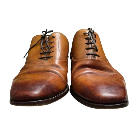 Magnanni Saffron Cuero 15959 Cap Toe Leather Dress Oxford Cigar Brown Sz 12 M main image 8